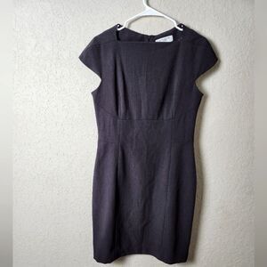 MM Lafleur New York Sleeveless Career Sheath Dress Dark Gray Size 10